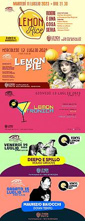 Riva portese presenta gli appuntamenti di lemon dinner club dall'11 al 15 luglio